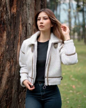 CHAQUETA BORREGUITO - Blanca