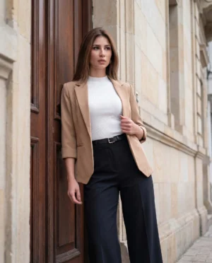 BLAZER MANGA 3/4 - Beige Oscuro