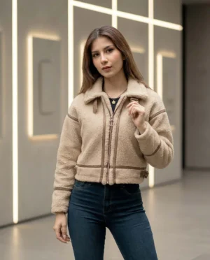 CHAQUETA BORREGUITO - Camel