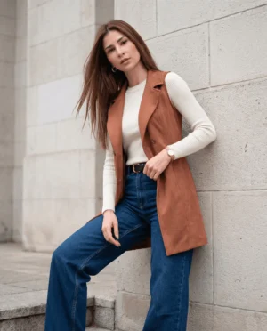 CHALECO PIEL DURAZNO - Miel