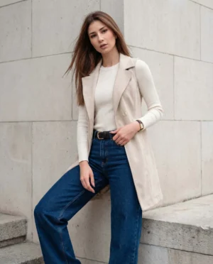 CHALECO PIEL DURAZNO - Nude