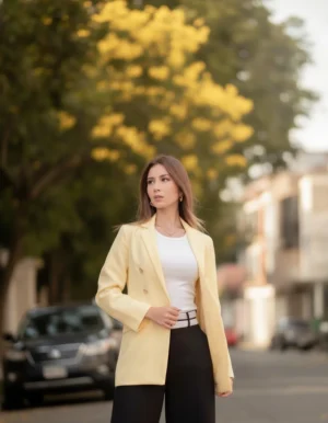 BLAZER LUX - Amarillo Pastel