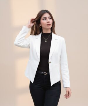 BLAZER PUNTA BOTÓN - Marfil