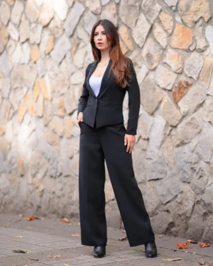 CONJUNTO BLAZER PUNTA BOTÓN - Negro