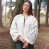 CHAQUETA BORDADA - Marfil