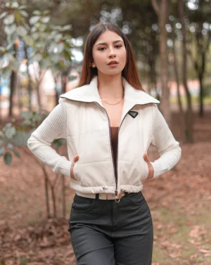 CHAQUETA HIBRIDA - Marfil
