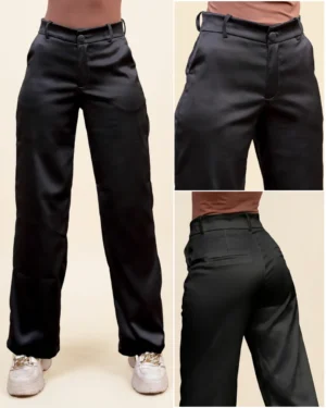 PANTALON SATINADO - Negro