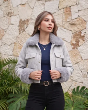 CHAQUETA LIA - Gris Claro