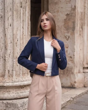 BLAZER CORTO - Azul Oscuro