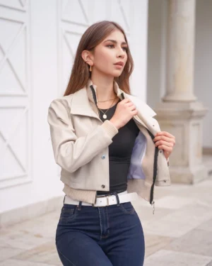 CHAQUETA DOBLE - Nude