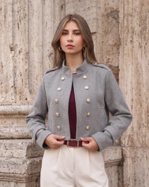 CHAQUETA NAPOLEÓN - Paño Gris Medio