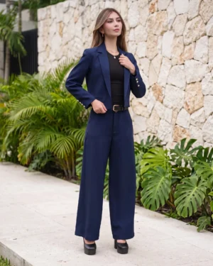 CONJUNTO BLAZER CORTO - Azul Oscuro